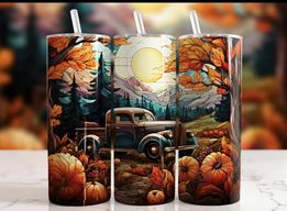 Pumpkin Patch Truck   | 20oz Stainless Steel Tumbler | Sublimation Tumbler