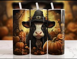 Cow Pumpkin Patch  | 20oz Stainless Steel Tumbler | Sublimation Tumbler