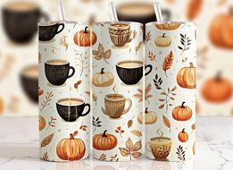 Coffee Pumpkin Spice   | 20oz Stainless Steel Tumbler | Sublimation Tumbler