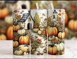 Farm House Pumpkin Patch  | 20oz Stainless Steel Tumbler | Sublimation Tumbler