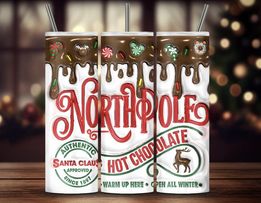 North Pole Hot Chocolate  | 20oz Stainless Steel Tumbler | Sublimation Tumbler