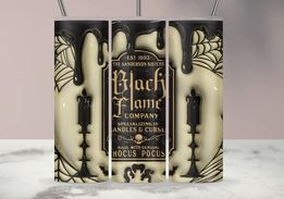 Black Flame Candle  | 20oz Stainless Steel Tumbler | Sublimation Tumbler