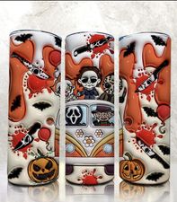 Puffy Halloween Creepers  | 20oz Stainless Steel Tumbler | Sublimation Tumbler