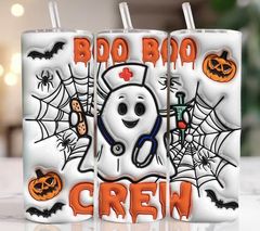 Boo Crew Puffy | 20oz Stainless Steel Tumbler | Sublimation Tumbler