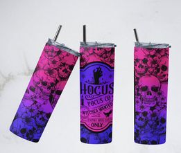 Hocus Pocus Skulls    | 20oz Stainless Steel Tumbler | Sublimation Tumbler