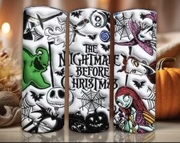 Nightmare before Christmas Puffy  | 20oz Stainless Steel Tumbler | Sublimation Tumbler