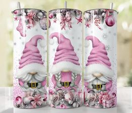 Pink Gnomes | 20oz Stainless Steel Tumbler | Sublimation Tumbler